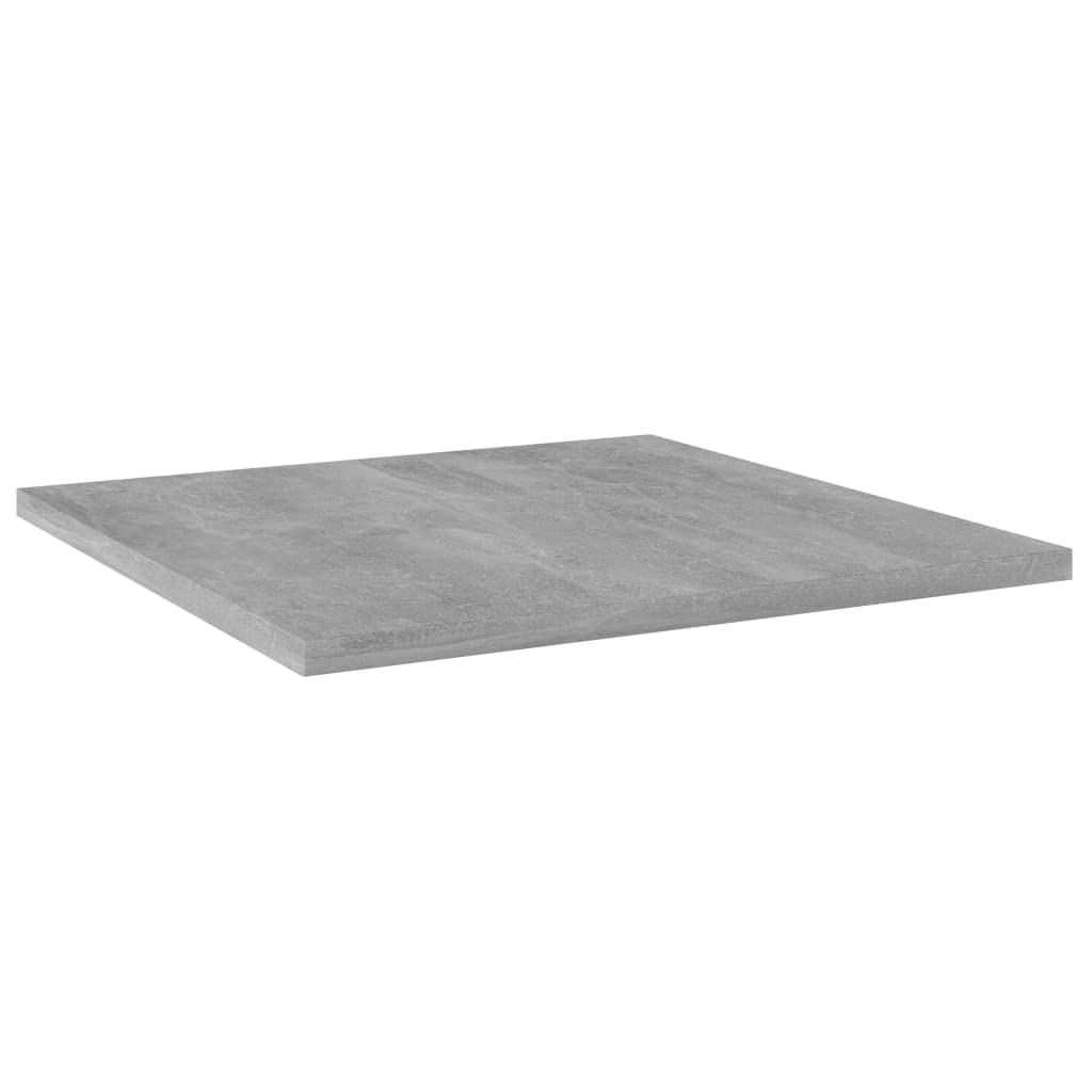 vidaXL Durable Concrete Gray Bookshelf Boards, Engineered Wood - Set of 4 for Additional Storage and Modern Home Decor