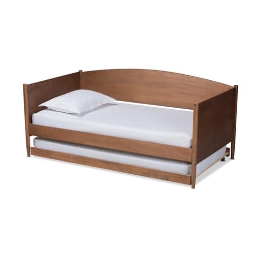 Baxton Studio Veles Ash Brown Finished Wood Daybed with Trundle