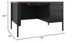 Lorell Fortress Series Walnut Top Teacher's Desk