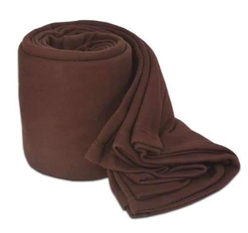 BREVARD 300 TC Solid/Plain Light Weight Polar Fleece Single Panipat Famous Warm or Hot AC Blanket (60X90 Inches, Brown)