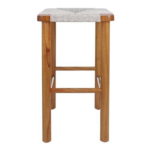 New Pacific Direct Elio Wood Counter Stool w/Rope