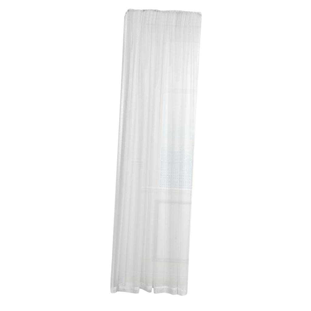 ECOMISTIQ Net Voile Sheers Window Curtain Panel for Balcony Bedroom White 100x200cm | Curtains, Drapes & Valances | Window Treat