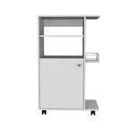 HomeRoots Contemporary White Rolling Kitchen Cart