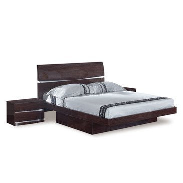 Global Furniture Aurora Collection Mdf/Wood Veneer Bedroom Set With Full Bed, Wenge