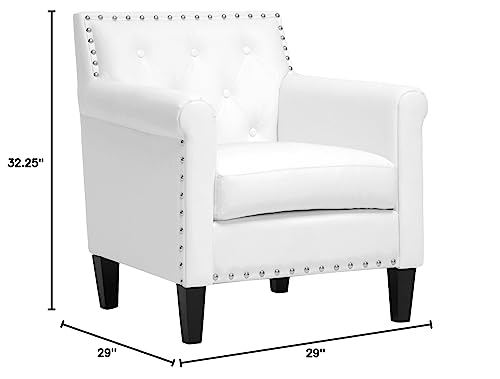 Baxton Studio FBA_BBT5114-White-CC Armchair - Thumbnail 3