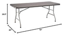 National Public Seating 30" X 72" Plastic Folding Table - Adjustable, Heavy-Duty, Portable, Indoor/Outdoor Table For Office, Camping, Events & Parties – Scratch & Heat Resistant, Charcoal Gray