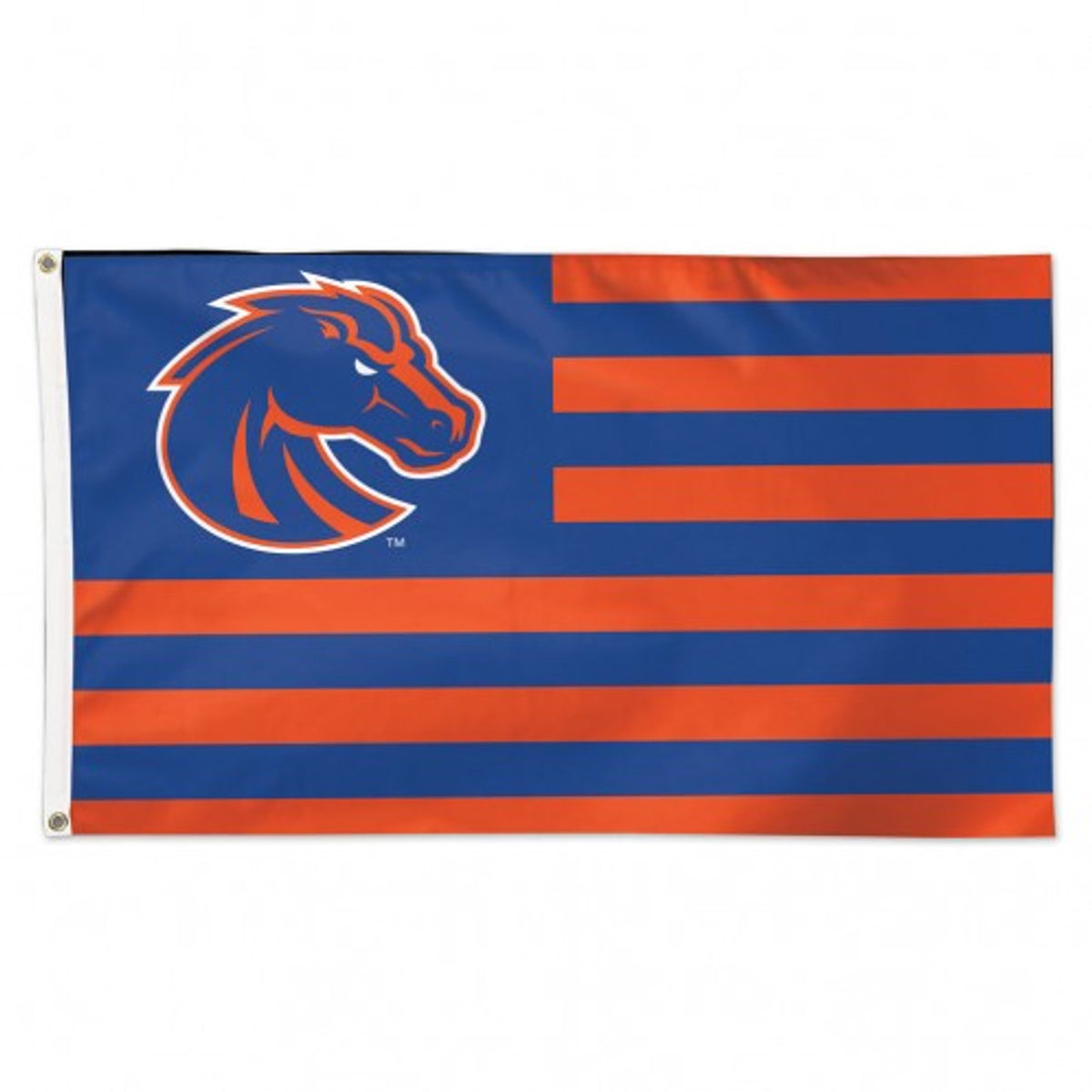 Boise State Broncos Flag 3x5 Deluxe Style Stars and Stripes Design - Special Order