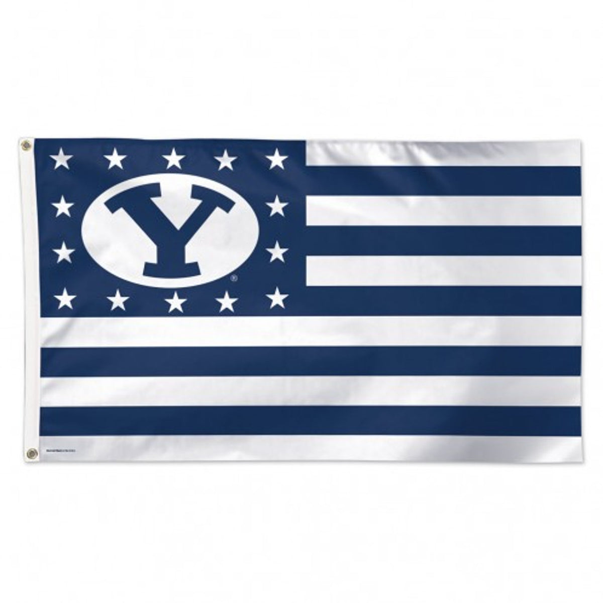 BYU Cougars Flag 3x5 Deluxe Style Stars and Stripes Design - Special Order