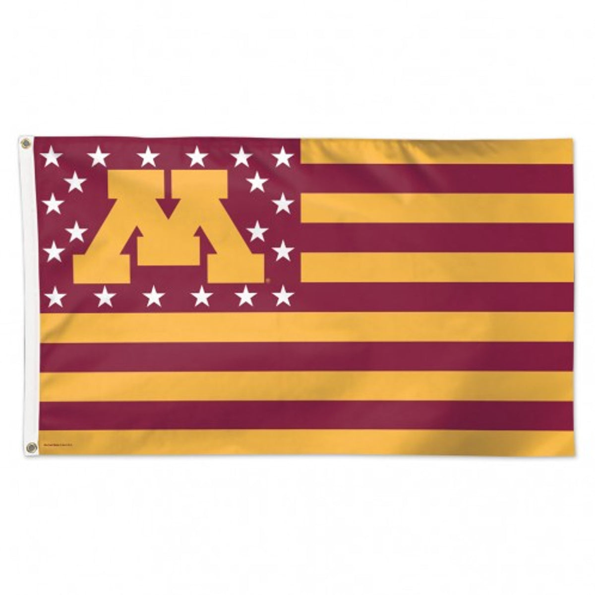 Minnesota Golden Gophers Flag 3x5 Deluxe Style Stars and Stripes Design - Special Order
