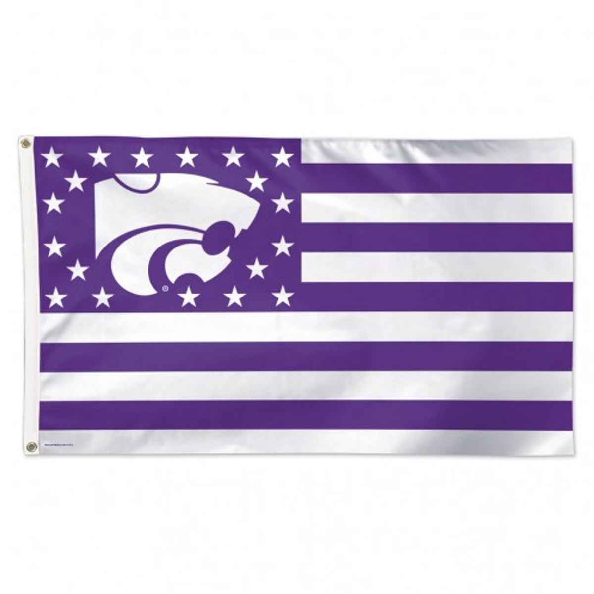 Kansas State Wildcats Flag 3x5 Deluxe Style Stars and Stripes Design - Special Order