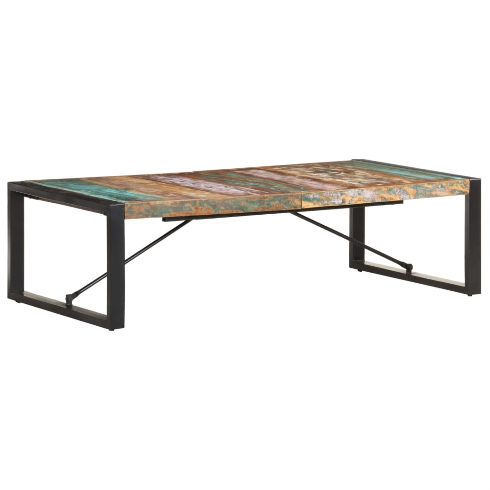 vidaXL Coffee Table 55.1''x27.6''x15.7'' Solid Reclaimed Wood