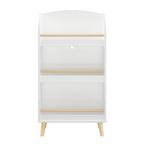 Bookshelf 3 Tier Book Organizer With Toy Storage - White
