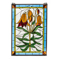 16 Inch  Wide X 24 Inch  High Trumpet Lily Stained Glass Window