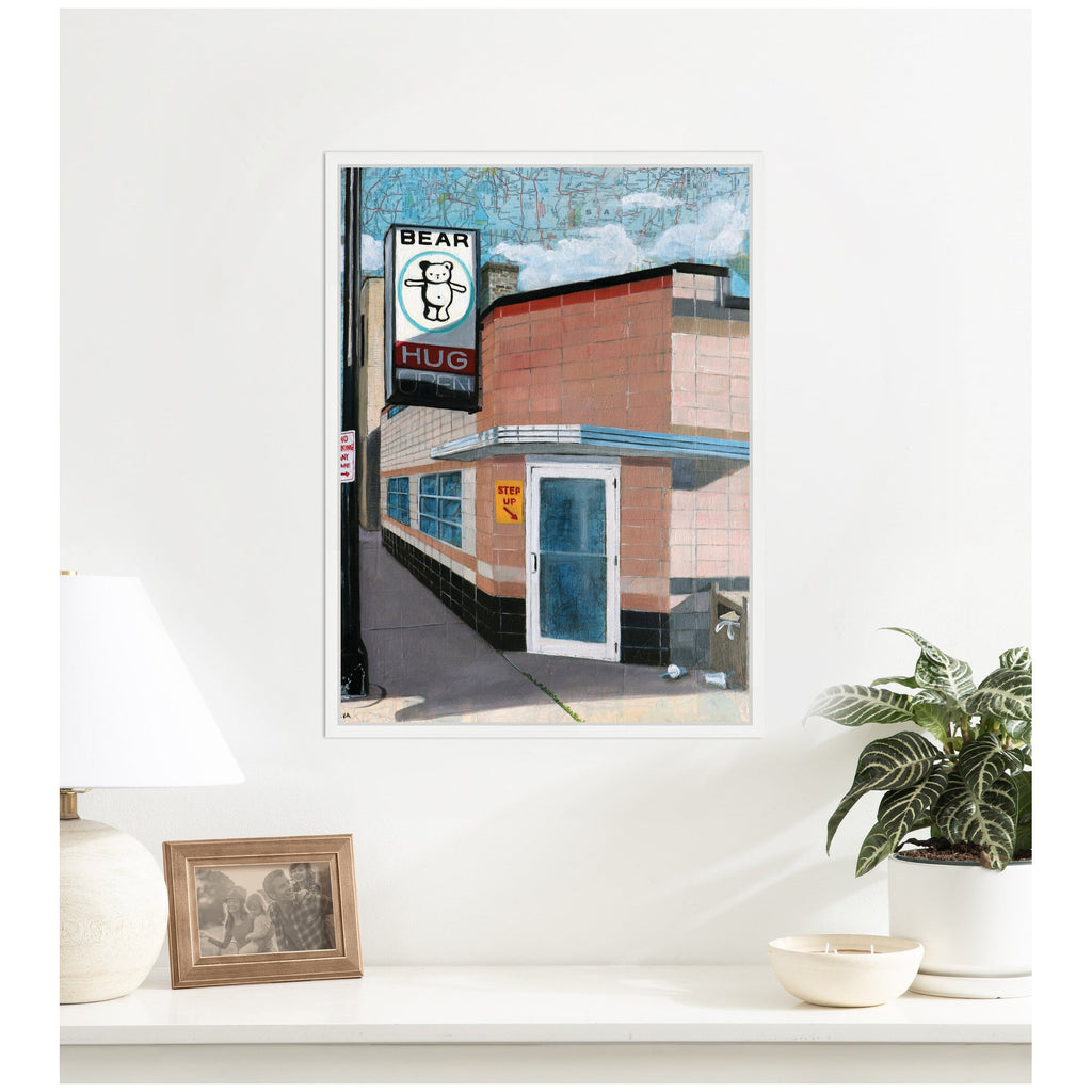 Bear Hug by Krista V. Allenstein Framed Canvas Wall Art Print