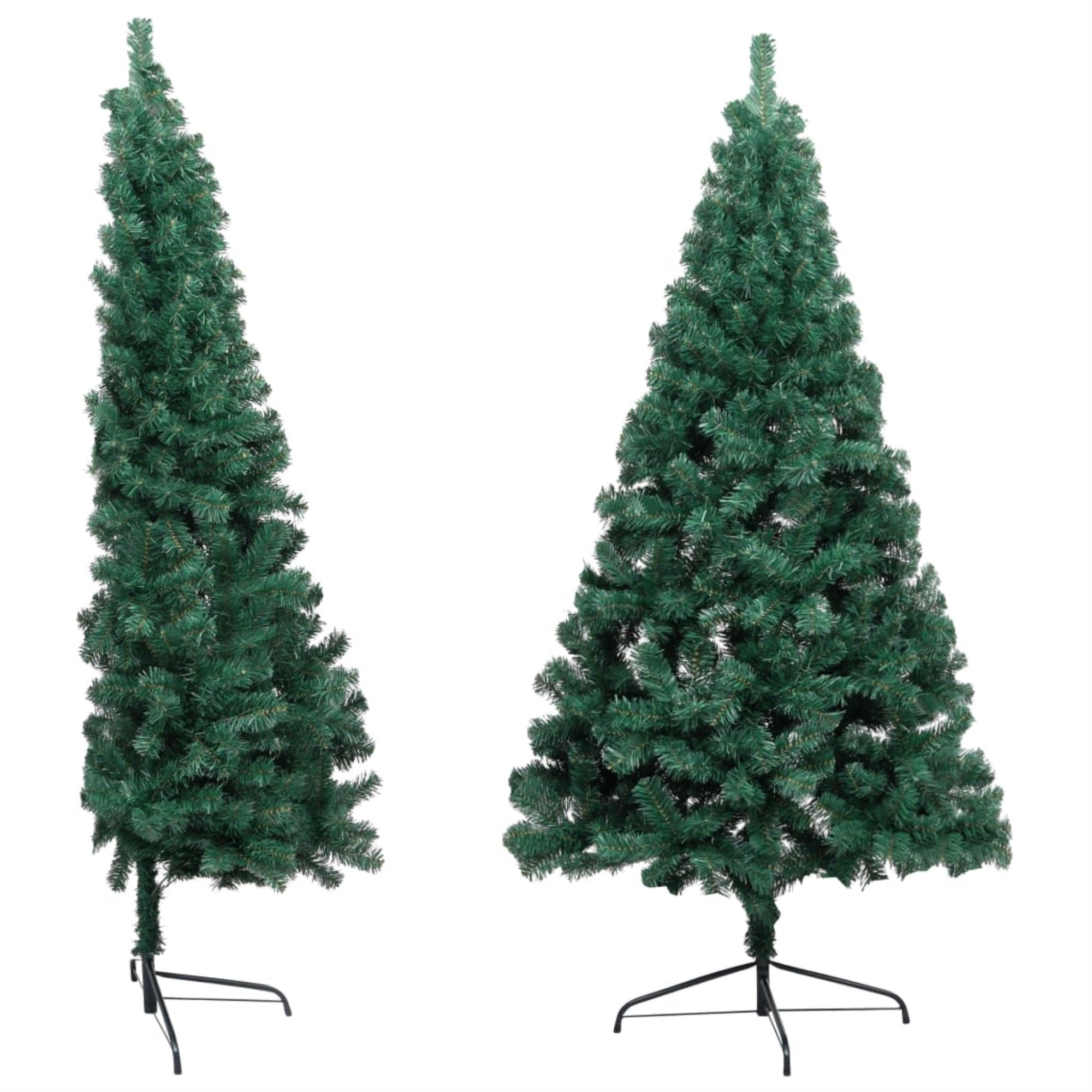 vidaXL Artificial Half Christmas Tree with Stand Green 47.2'' PVC