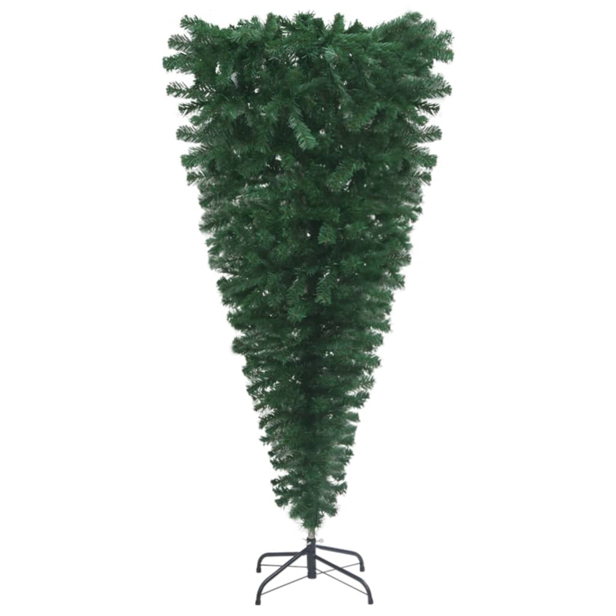 vidaXL Upside-down Artificial Christmas Tree with Stand Green 59.1''