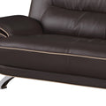35 Sleek Brown Leather Sofa