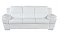 37'' Chic White Leather Sofa