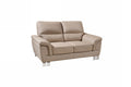 37 Modern Beige Leather Loveseat