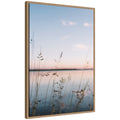 Sylvie Serene Sunset Lake Landscape Framed Canvas by Patricia Hasz
