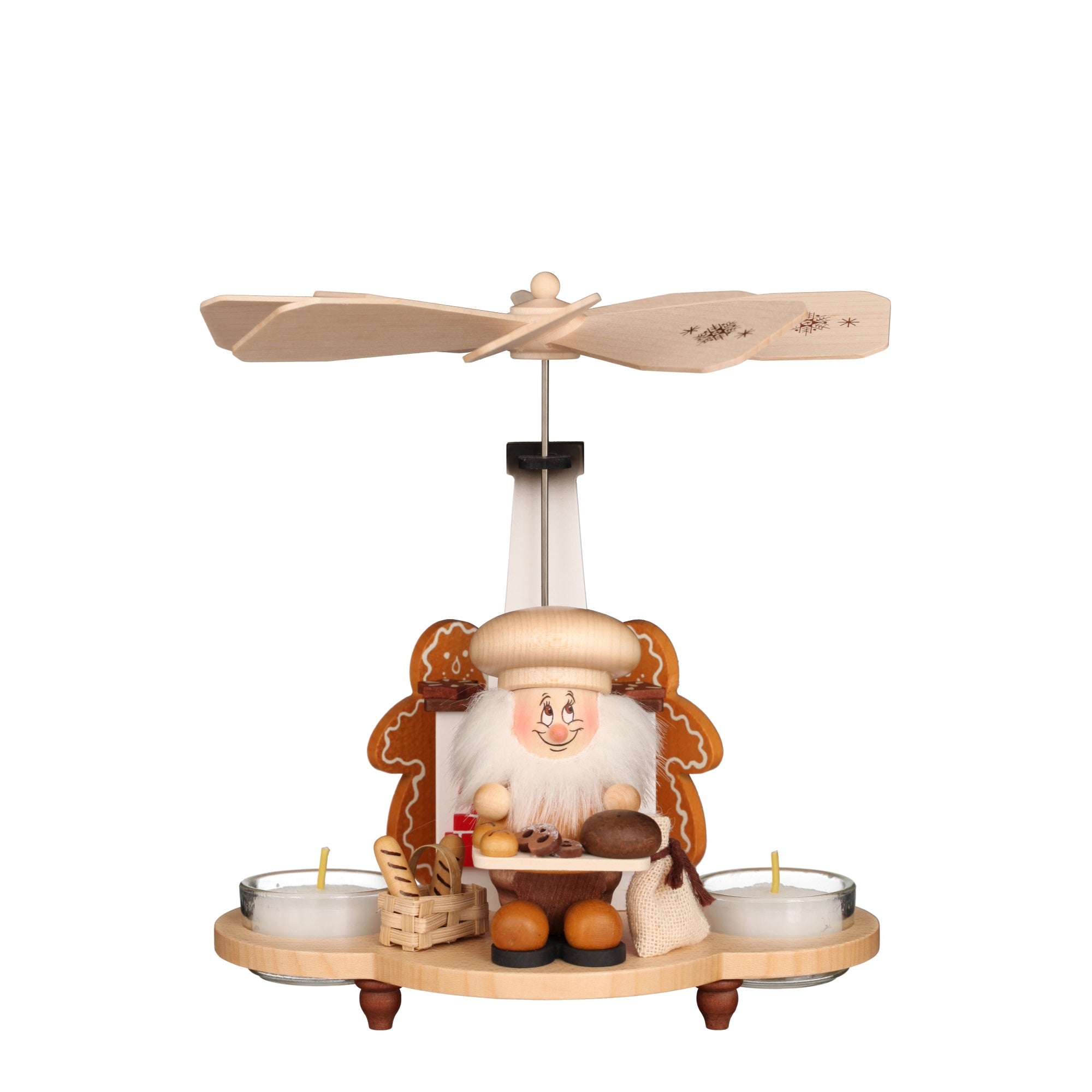 33-214 - Christian Ulbricht Pyramid - Natural Dwarf Baker - 8H x 7.25W x 7.25D