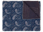 HomeRoots 332338 Kantha Embroidered 50' x 70' Cotton Throw Blanket for Bed, Couch and Sofa - Multicolor