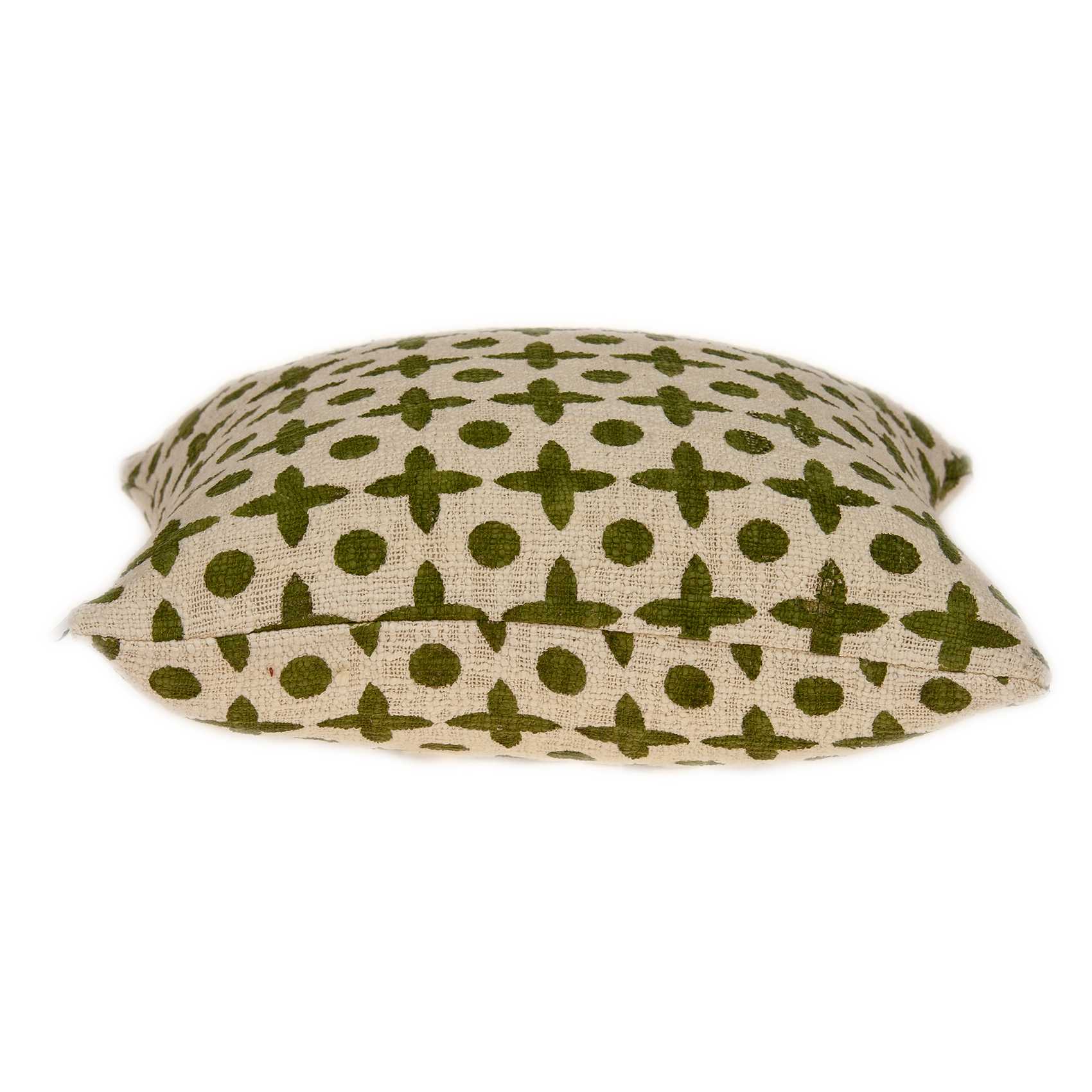 Homeroots 100% Cotton Parkland Collection Sitara Transitional Beige Printed Pillow Cover With Poly Insert