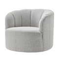 Elowen Swivel Accent Arm Chair  Heathered Cream Chenille