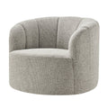 Elowen Swivel Accent Arm Chair  Heathered Taupe Chenille