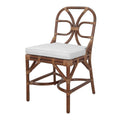 Eira Rattan Dining Side Chair  Cane Brown  Set of 2