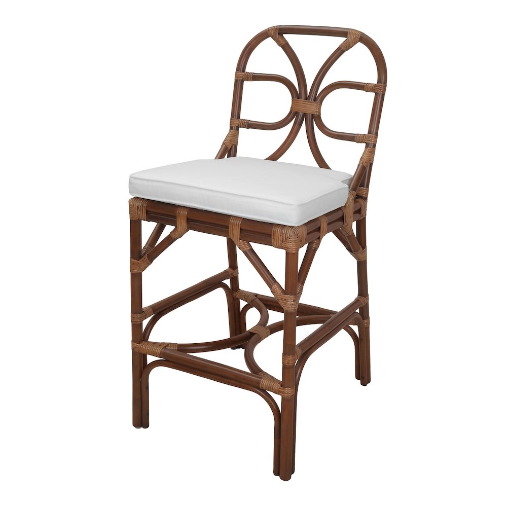Eira Rattan Counter Stool  Cane Brown  Set of 2