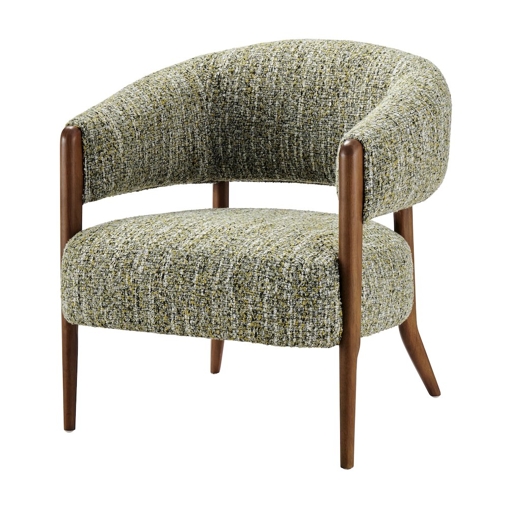 Mayla Accent Chair  Dappled Mustard Gold Boucle