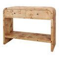 Veyra Burl 2Drawer Console Table  Natural Burl