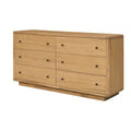 Rosette 6Drawer Dresser  Light Natural