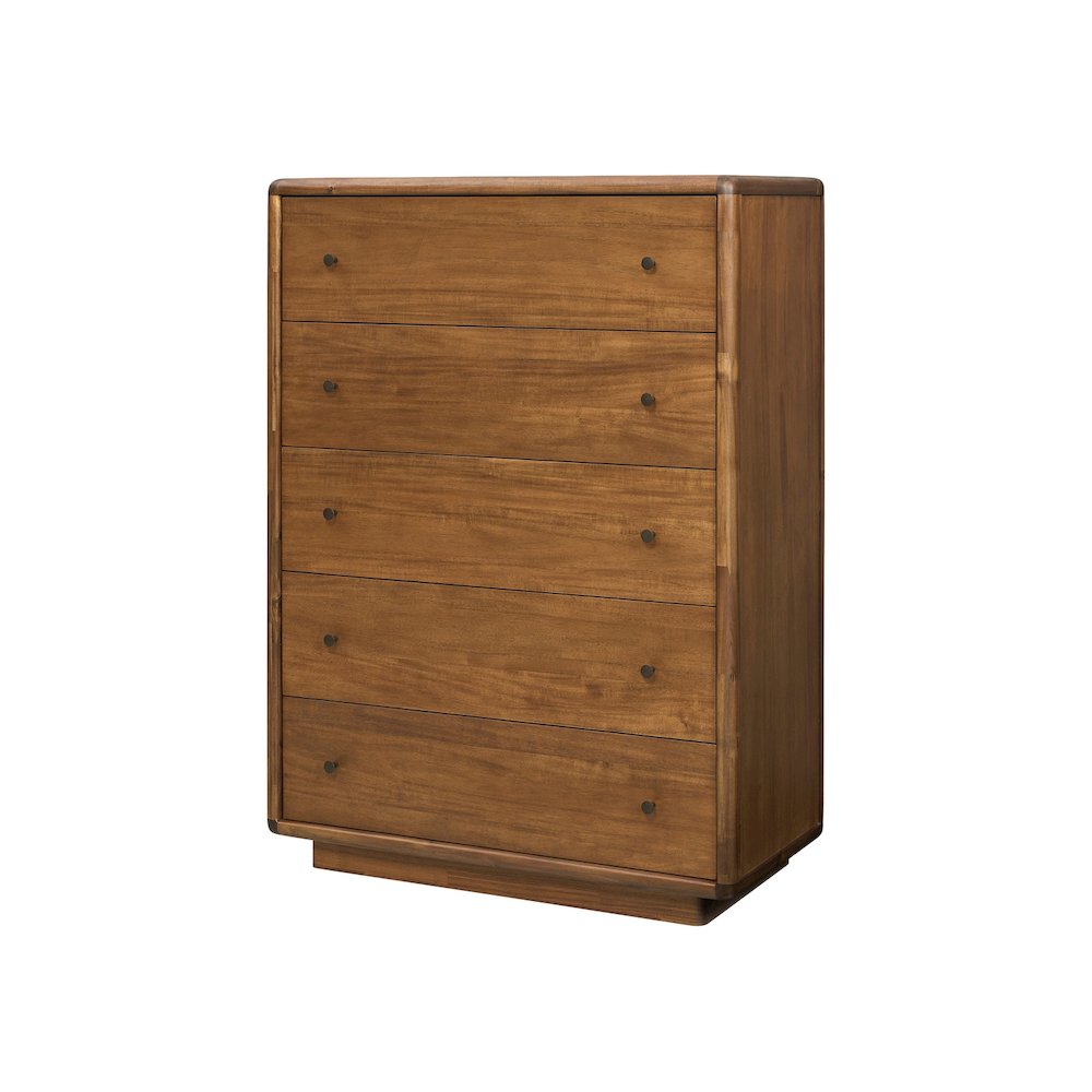 Rosette 5Drawer Dresser  Hazelnut Brown