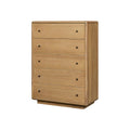 Rosette 5Drawer Dresser  Light Natural