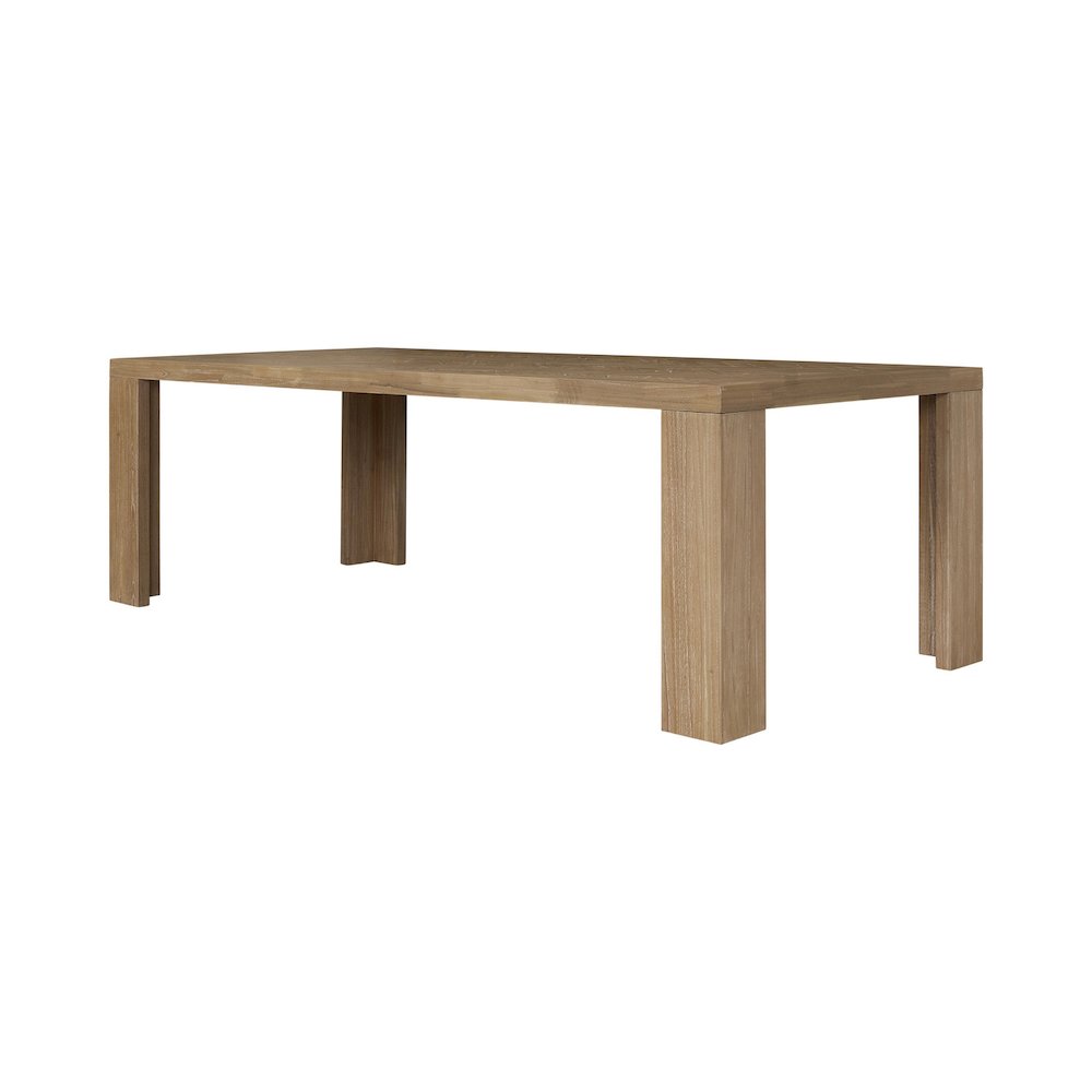 Kingston Herringbone Dining Table  Light Natural
