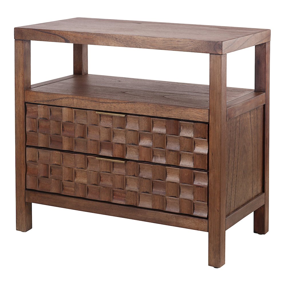 Terrena 2Drawer Accent Table  Walnut