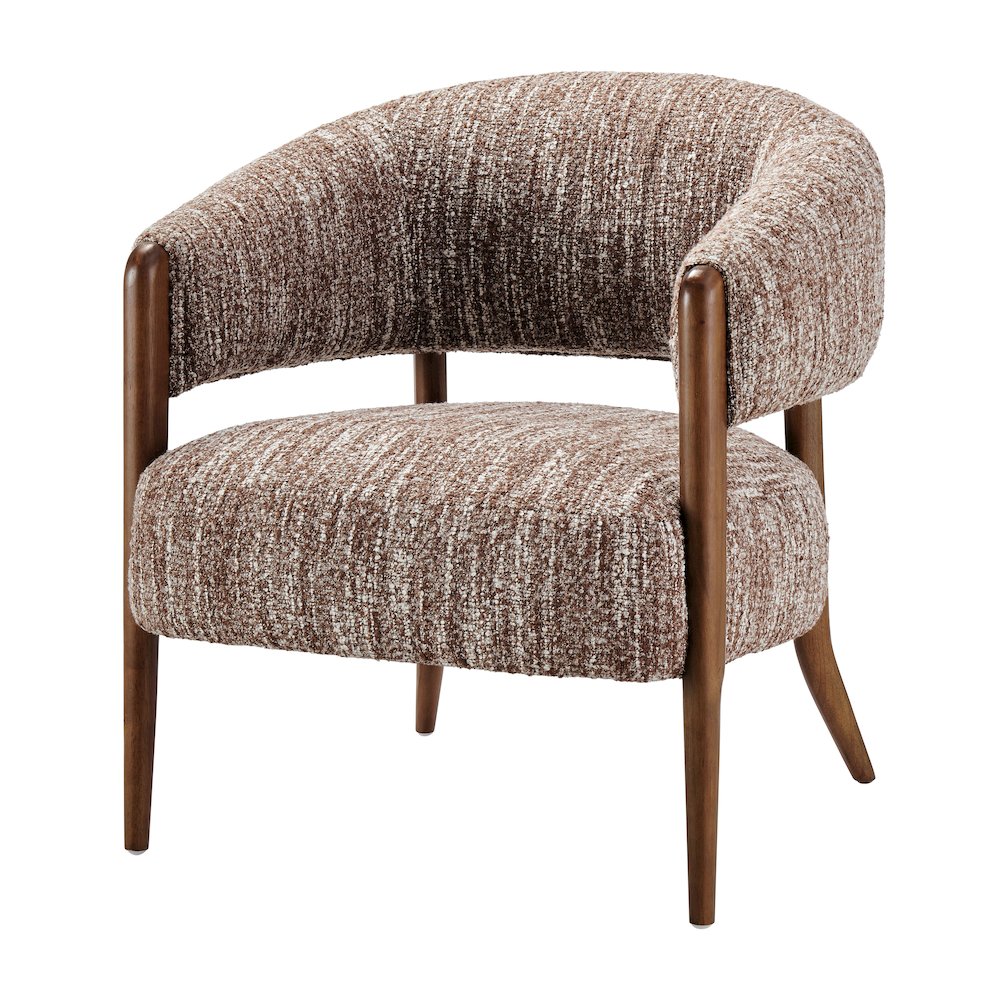 Mayla Accent Chair  Dappled Rose Clay Boucle