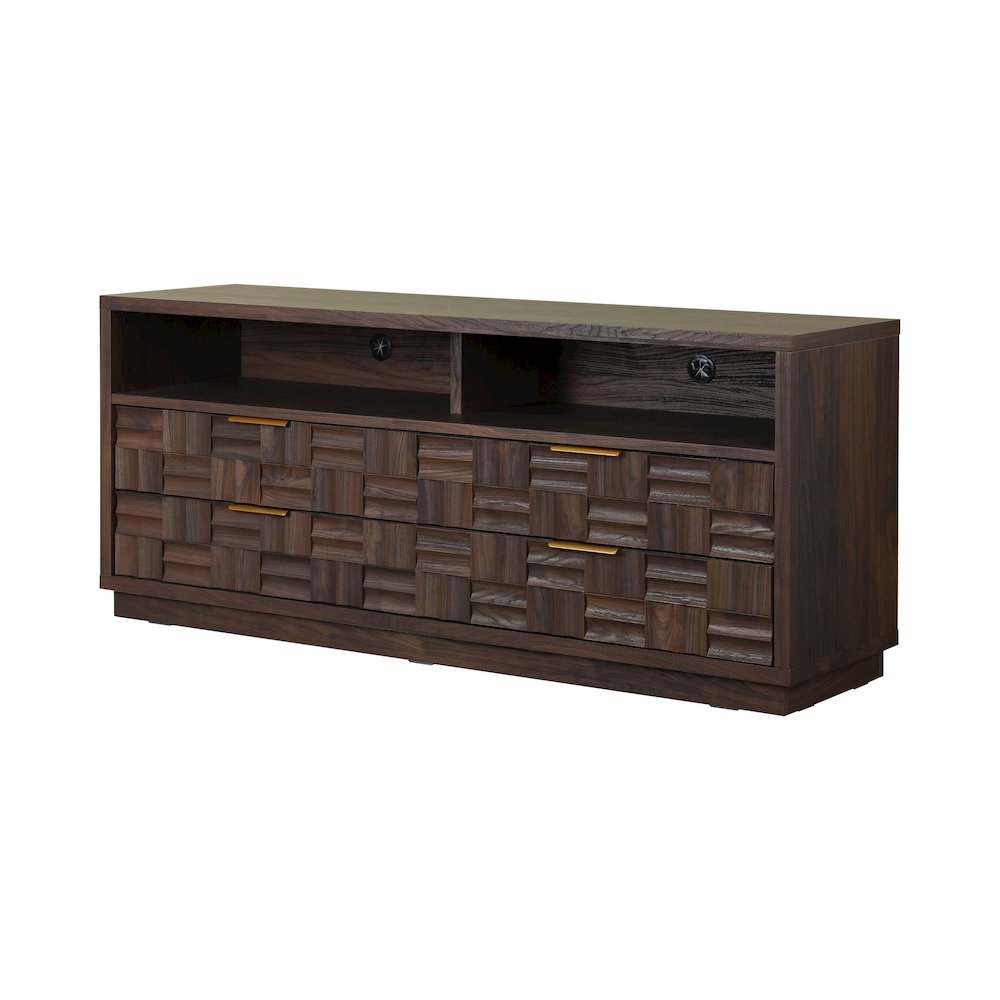 Dreighton 4Drawer TV Stand  Coffee Brown