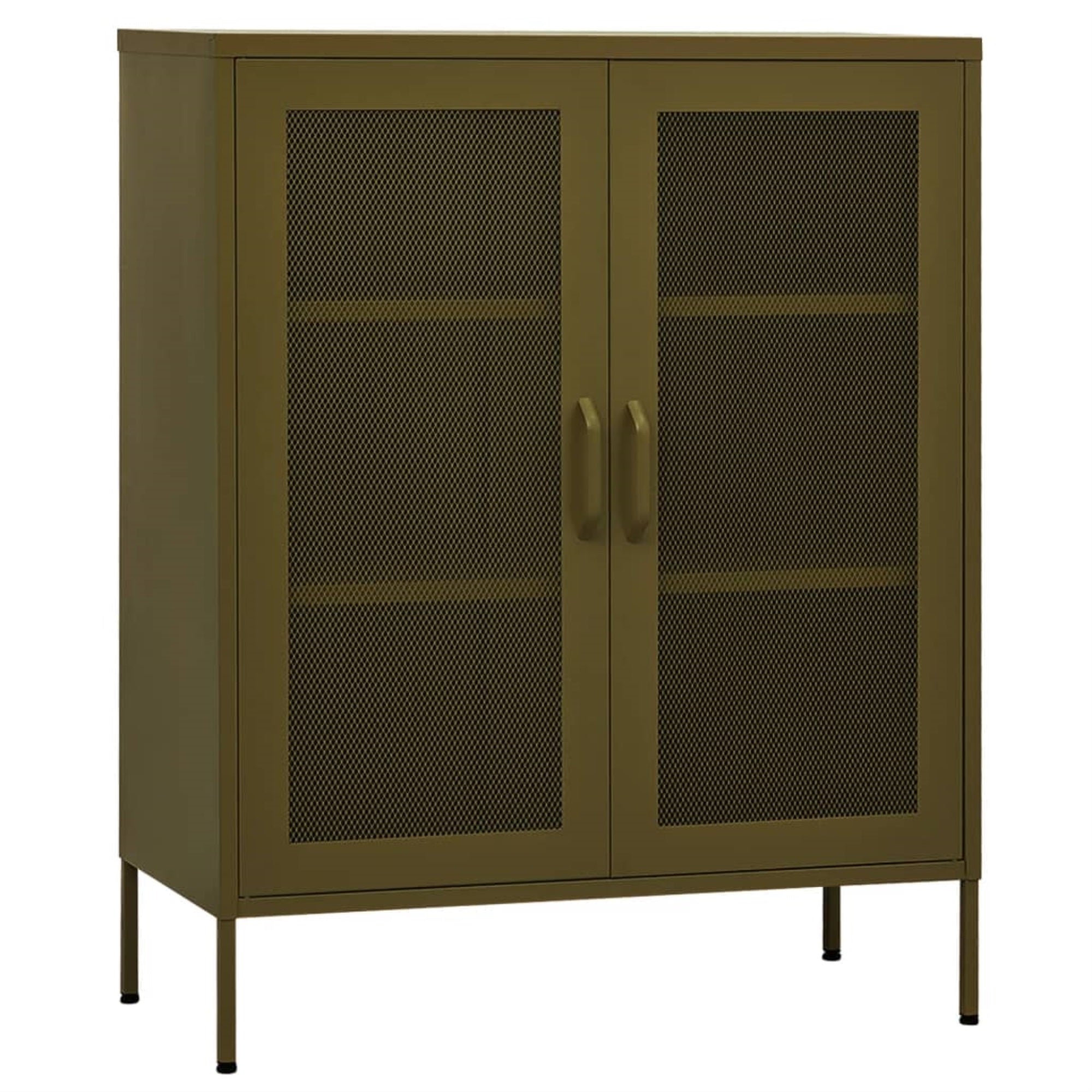 vidaXL Storage Cabinet Olive Green 31.5''x13.8''x40'' Steel