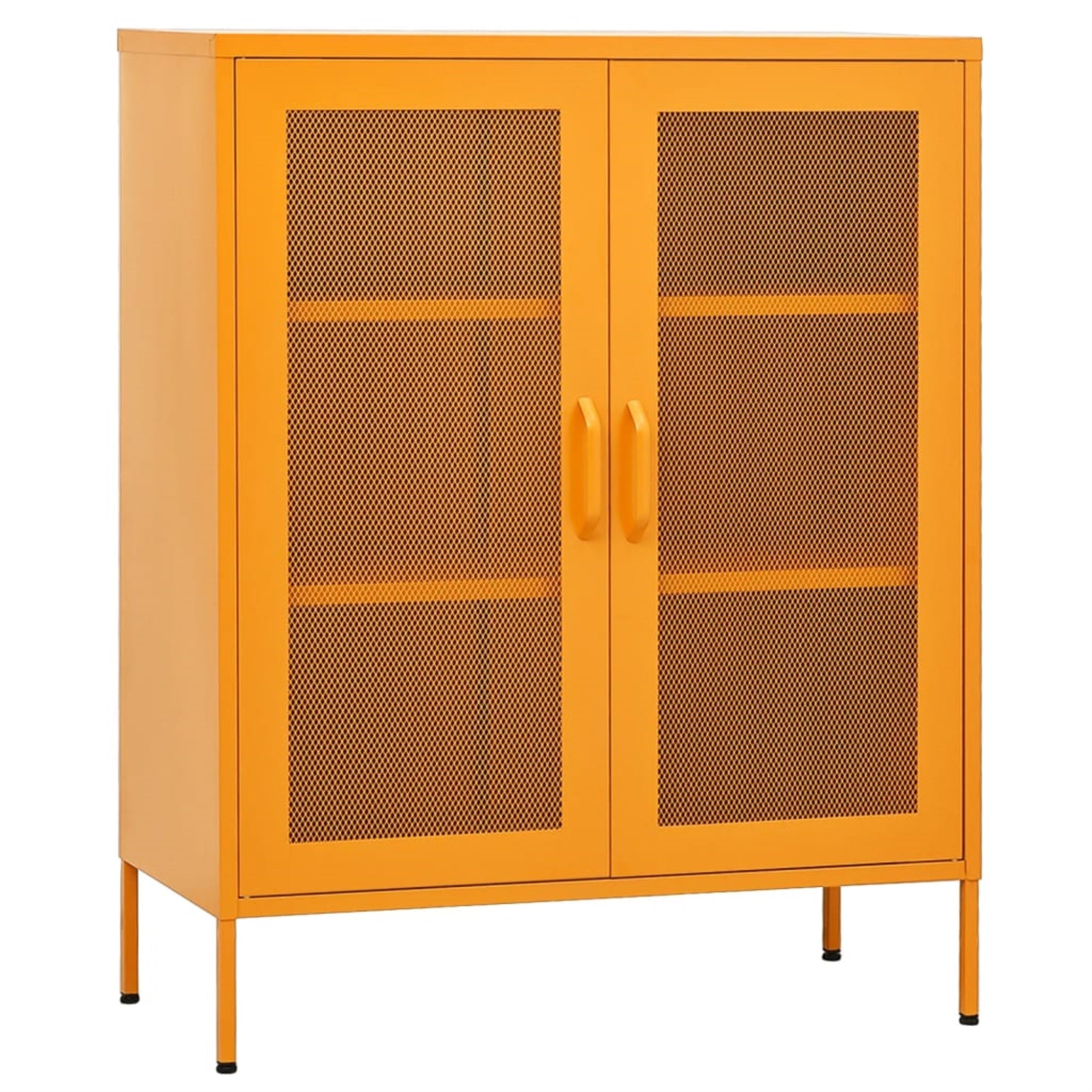 vidaXL Storage Cabinet Mustard Yellow 31.5''x13.8''x40'' Steel