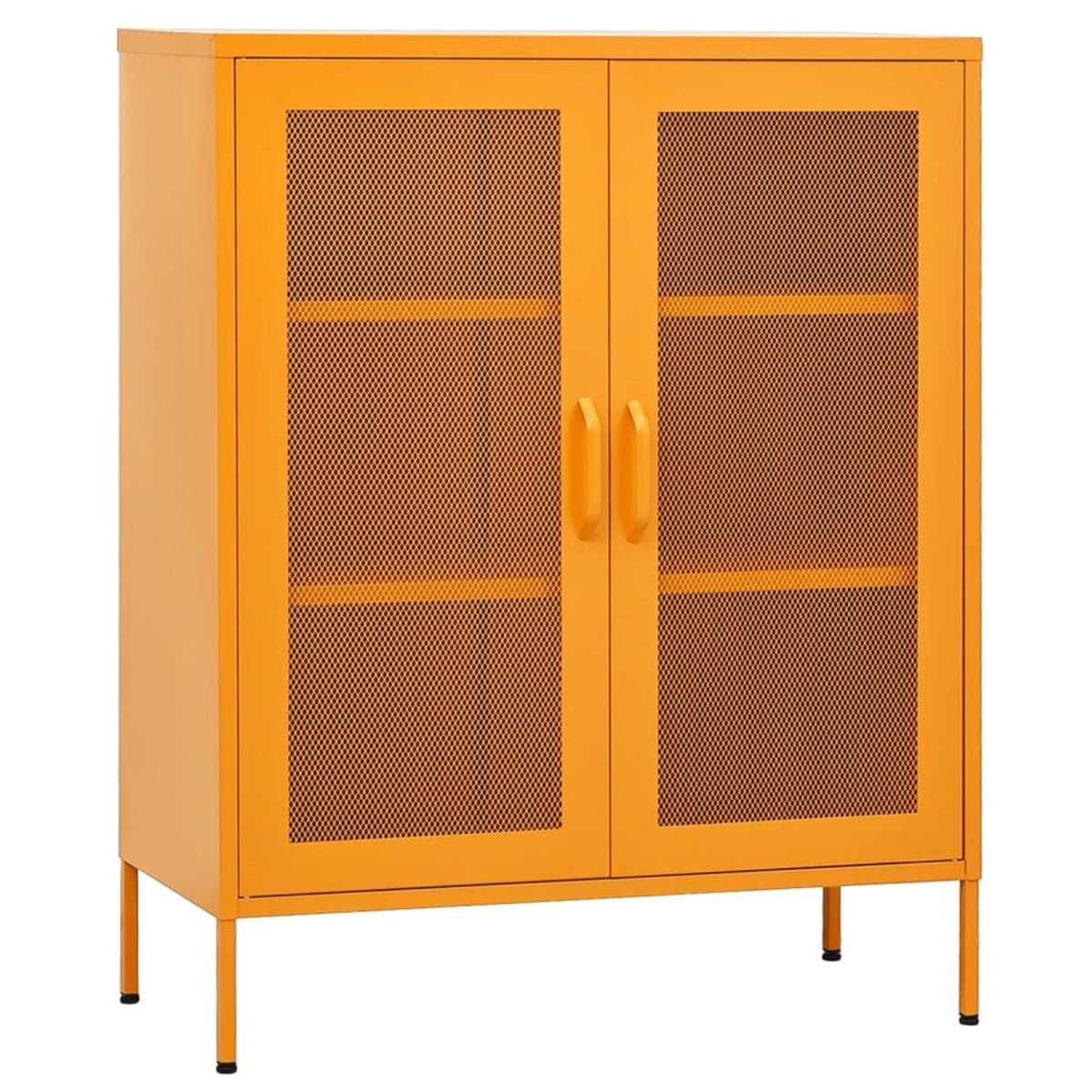 vidaXL Storage Cabinet Mustard Yellow 31.5''x13.8''x40'' Steel