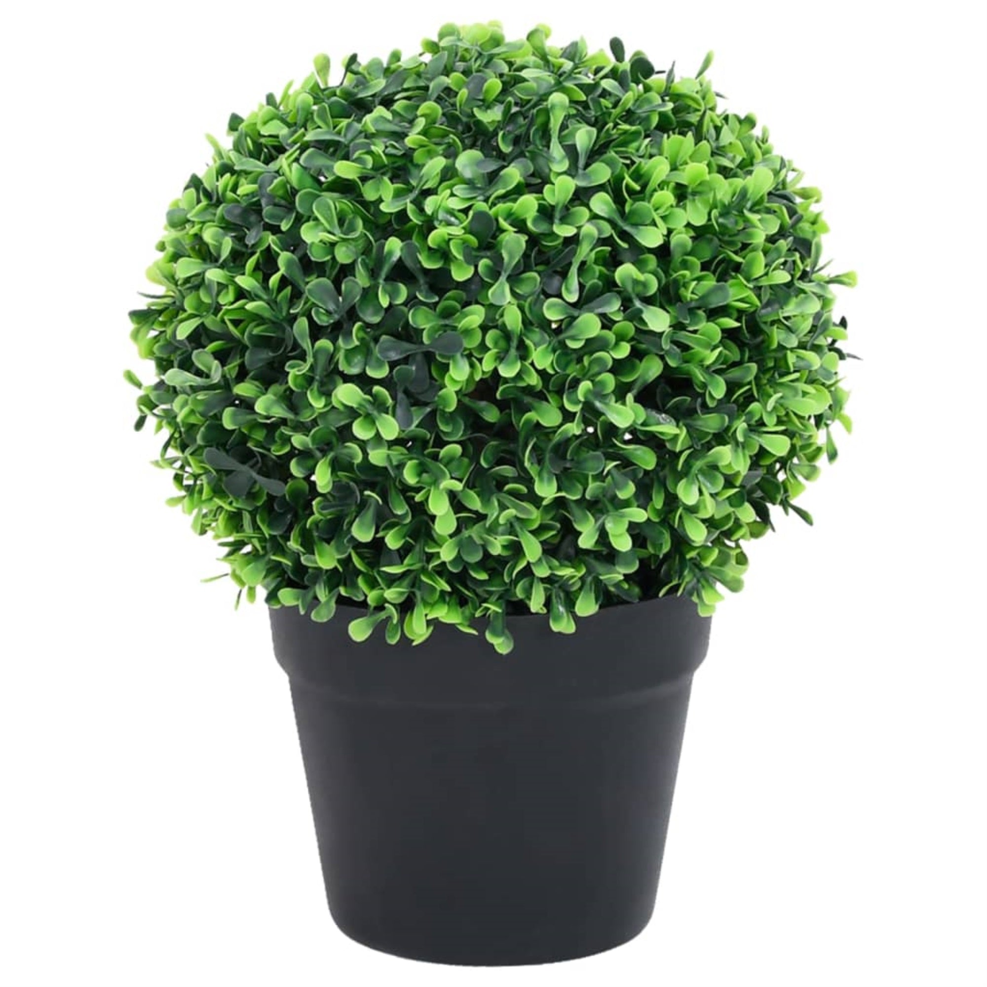 vidaXL Artificial Boxwood Plants 2 pcs with Pots Ball Shaped Green 12.6''