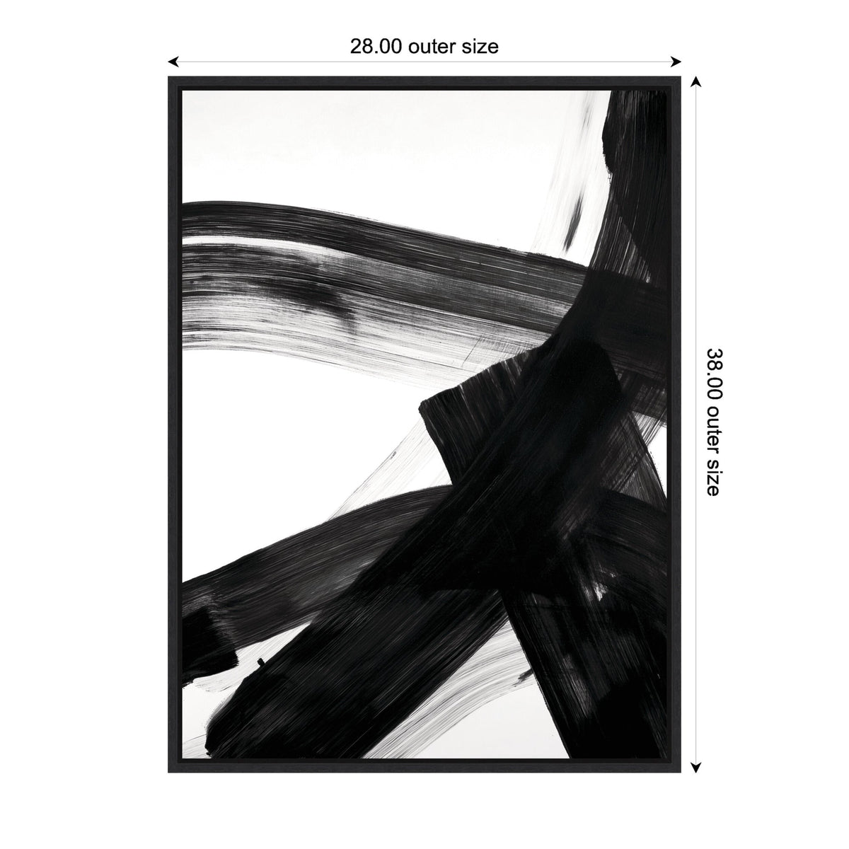 Black Mark No. 2 by Amy Lighthall Framed Canvas Wall Art Print