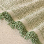 Linen-Look Textured Couch Throw Cover, Breathable Sofa Blanket & Furniture Protector