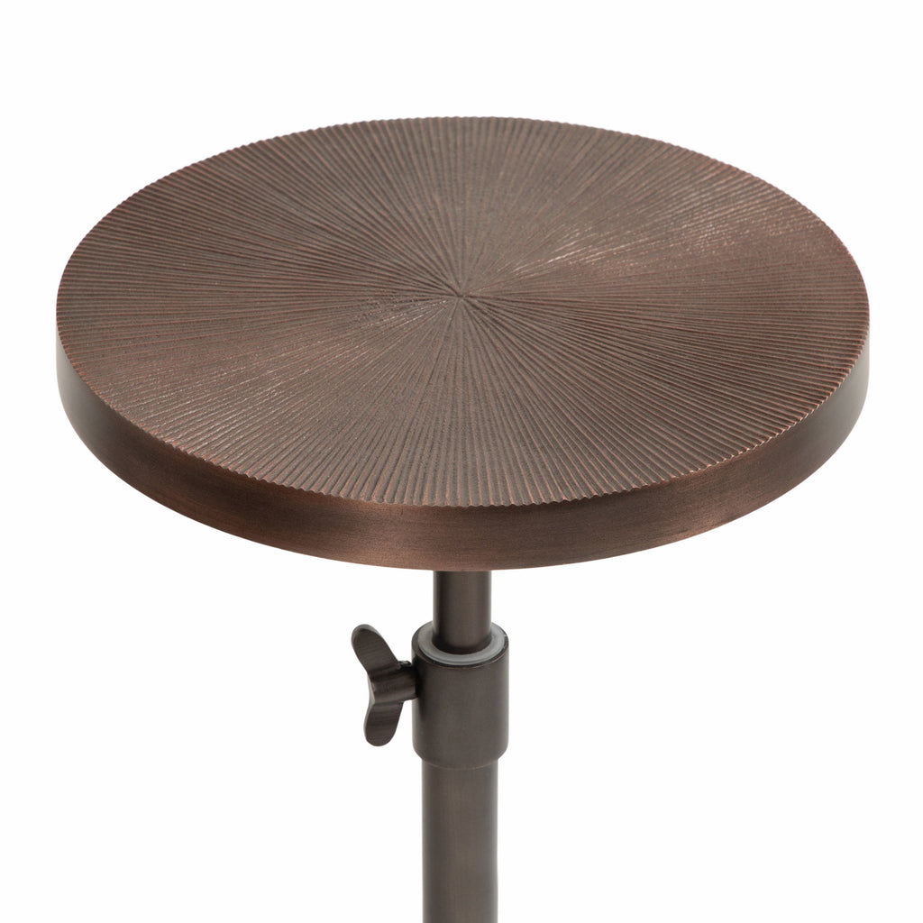 Engles Adjustable Embossed Metal Table and Plant Stand