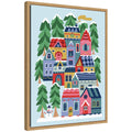 Sylvie Framed Canvas Cozy Houses by Rachel Lee