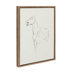 Sylvie Edgar Degas Horse Turned Three Quarters 1880 BW Framed Canvas by The Art Institute of Chicago