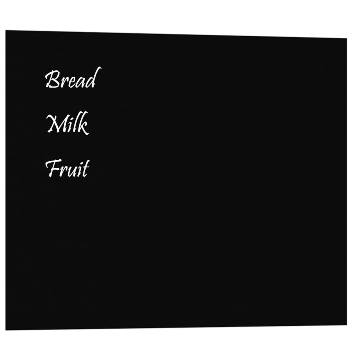 vidaXL Wall-mounted Magnetic Board Black 19.7''x15.7'' Tempered Glass